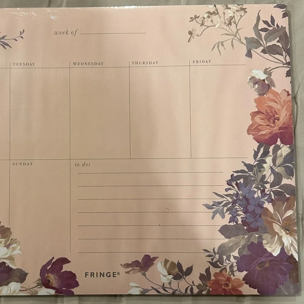 New Fringe Studio Rose Garden Large Desktop Weekly Planner - 80 Sheets